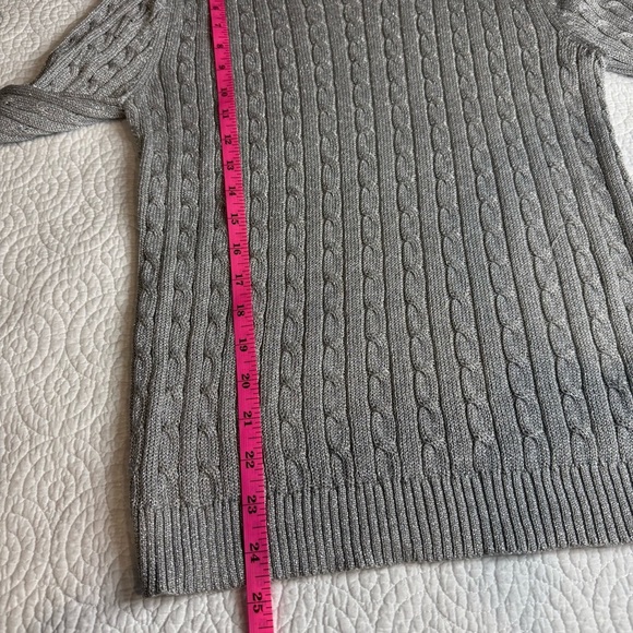 Ralph Lauren Metallic Knit Sweater Silk size Large - Picture 13 of 16
